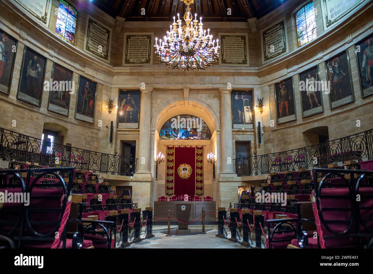 Maison des Assemblées ou Casa de Juntas, Parlement du pays basque, Gernika Lumo, province de Biscaye, Pais Vasco, Euskadi, Espagne Banque D'Images