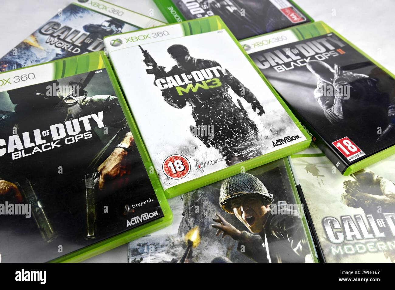 Franchise de jeux vidéo Call of Duty on – pays de Galles, Royaume-Uni – 29 janvier 2024 Banque D'Images