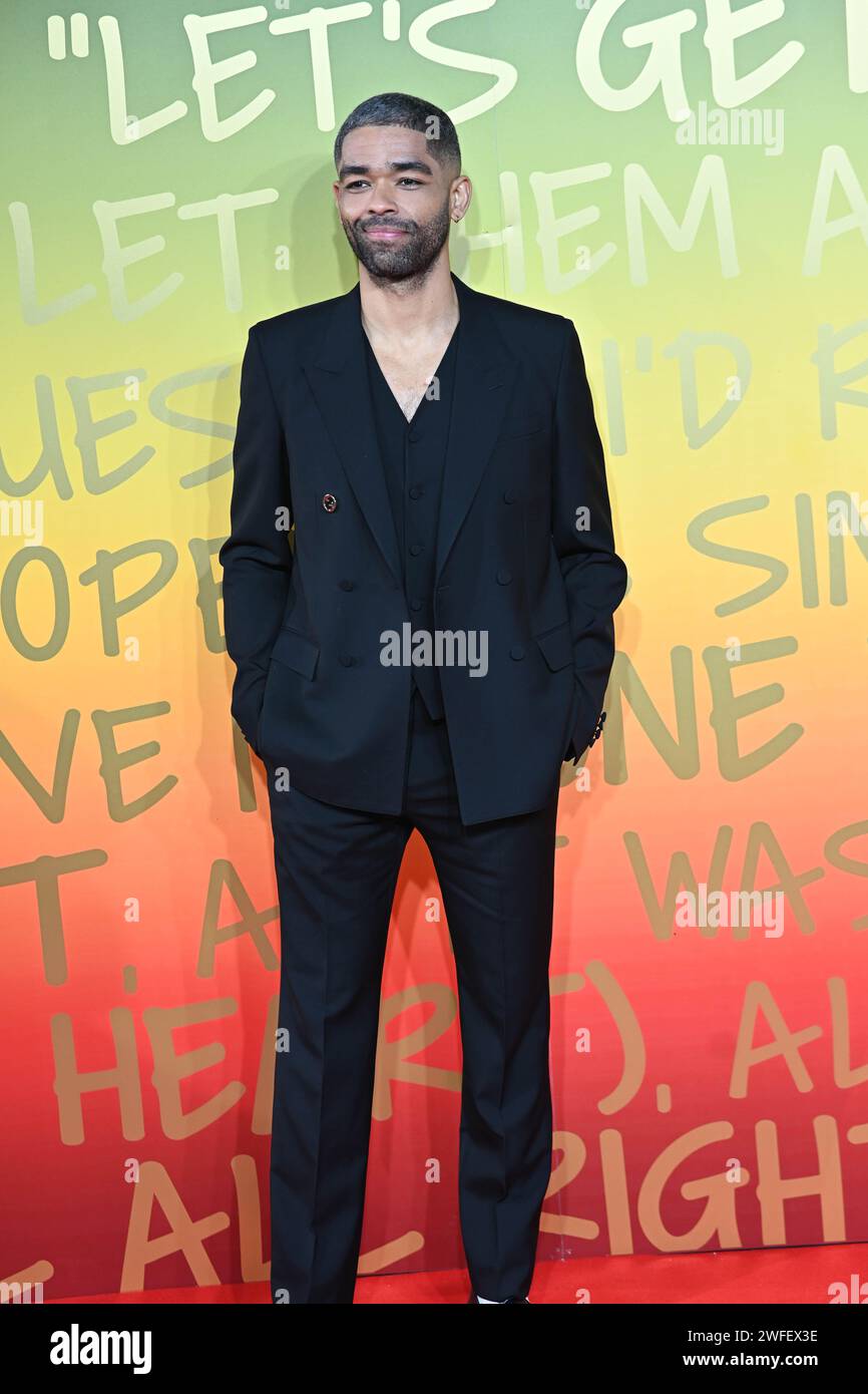 Londres, Royaume-Uni. 30 janvier 2024. Kingsley Ben-Adir assiste à la première britannique de Bob Marley : One Love au BMX IMAX, Londres, Royaume-Uni. Crédit : Voir Li/Picture Capital/Alamy Live News Banque D'Images