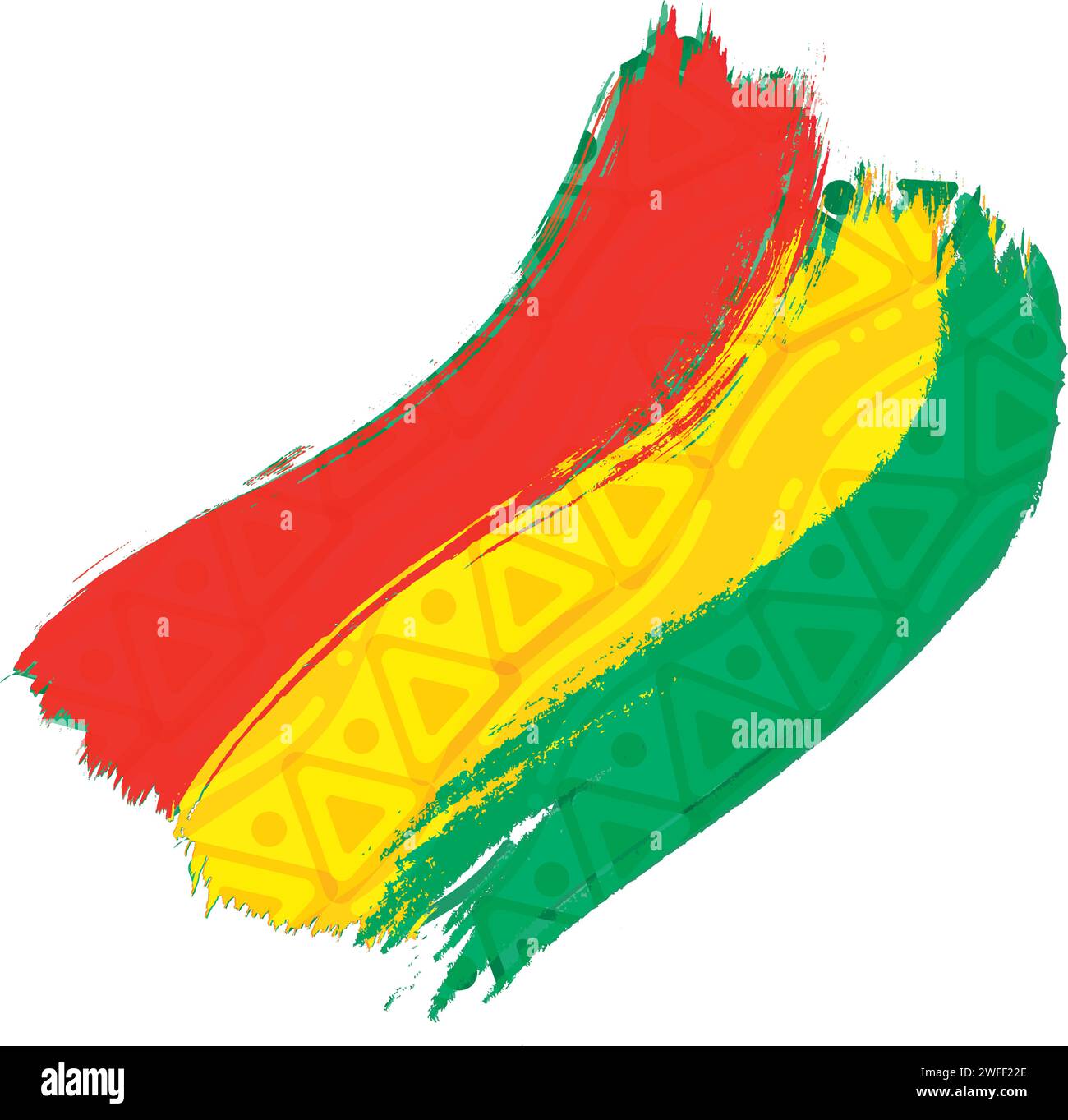 Drapeau ondulant avec vecteur de couleurs africaines Illustration de Vecteur