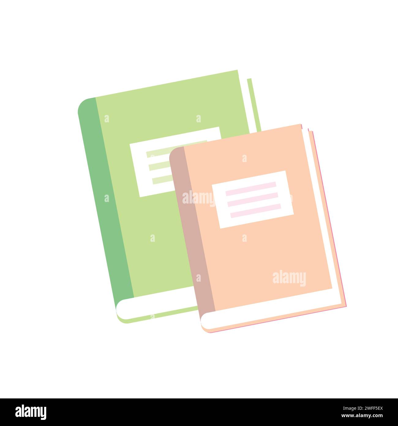 Deux icônes colorées de pile de carnet de route Illustration de Vecteur