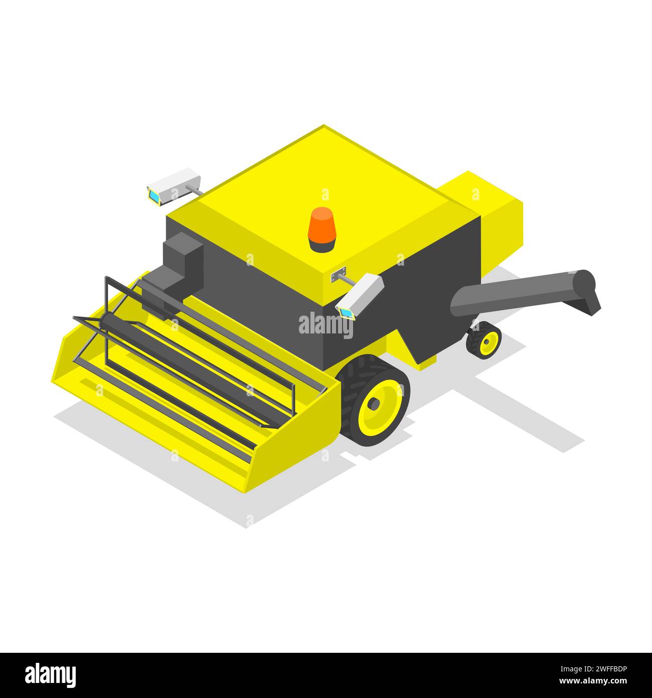 Concept de vecteur plat isométrique 3D de Smart Havester. Illustration de Vecteur