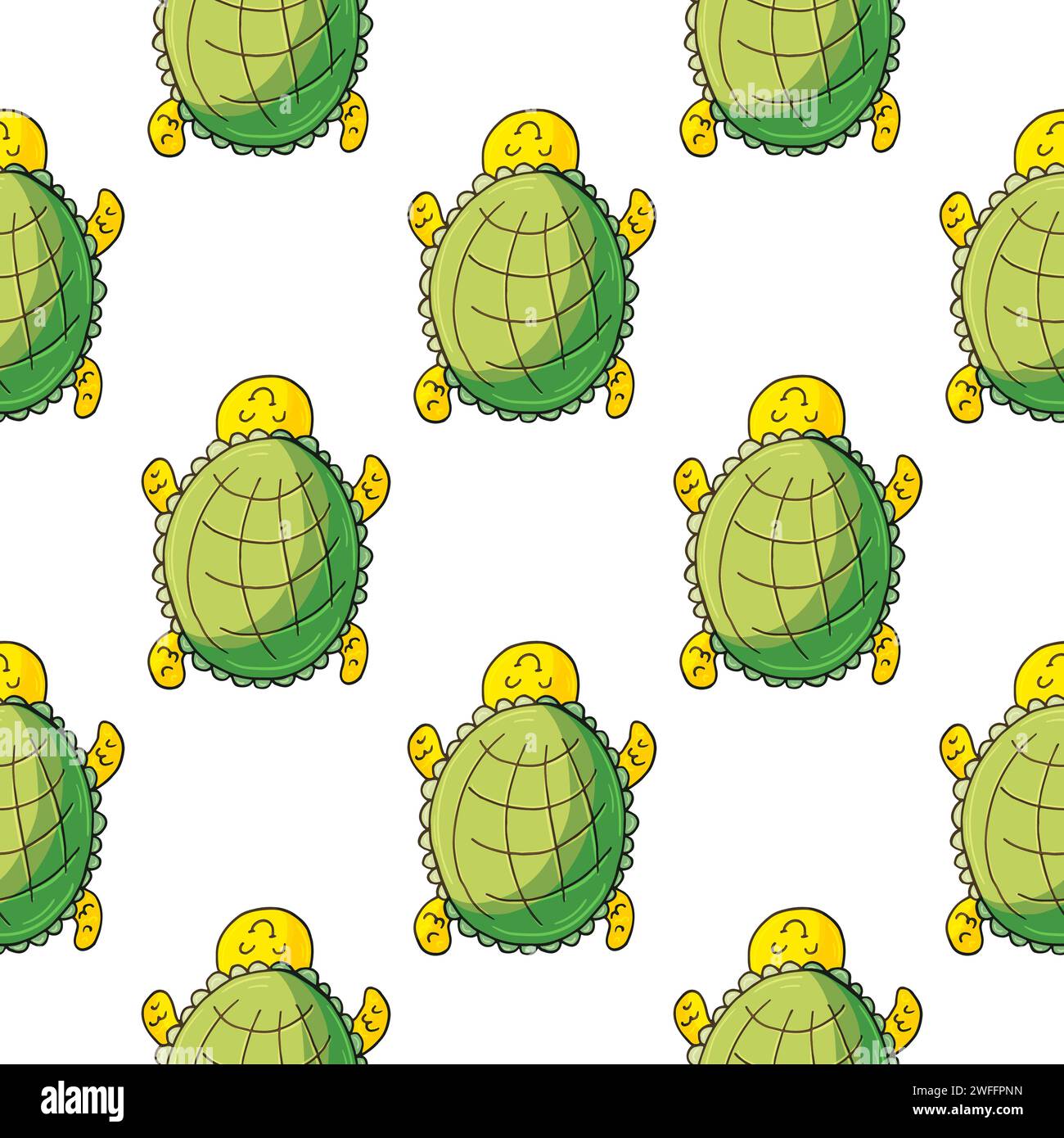 Tortues. Motif marin créatif sans couture. Modèle dans le style de dessin à la main, créé pour les tissus, textiles, papier d'emballage, emballage, etc Illustration de Vecteur