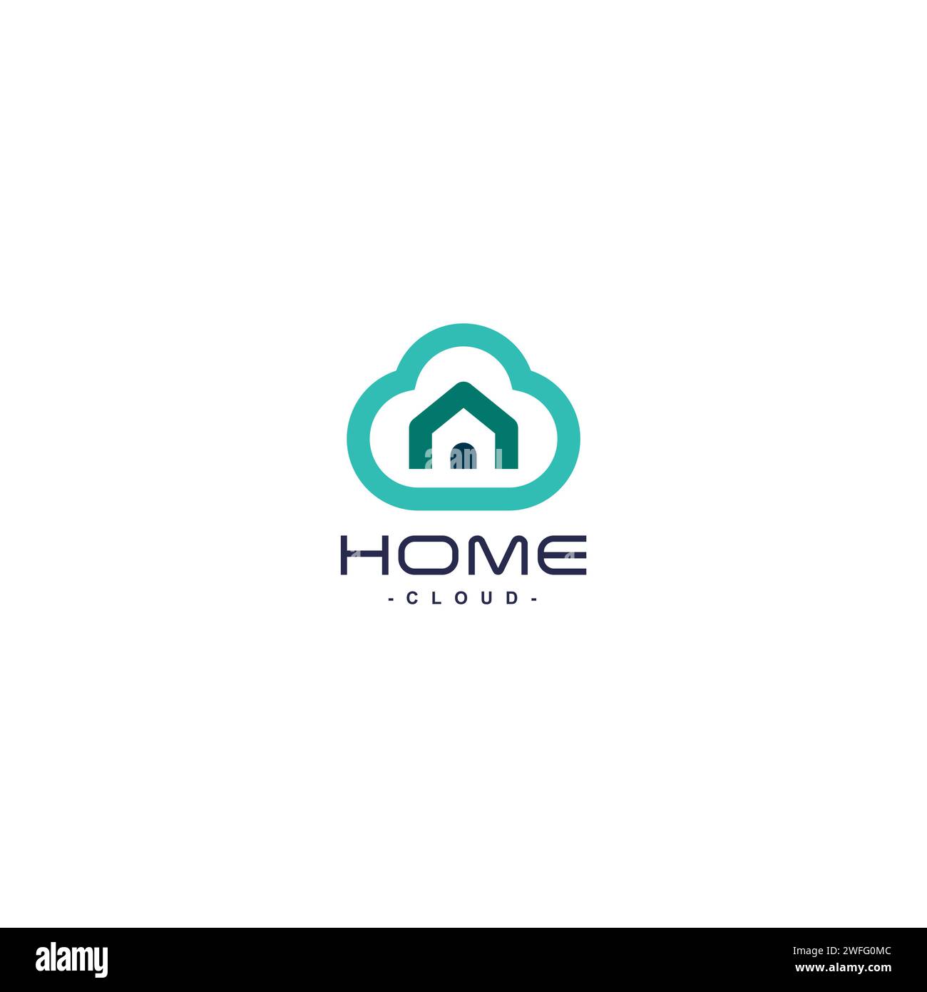 Symbole du logo Home Cloud. Logo Cloud House Illustration de Vecteur