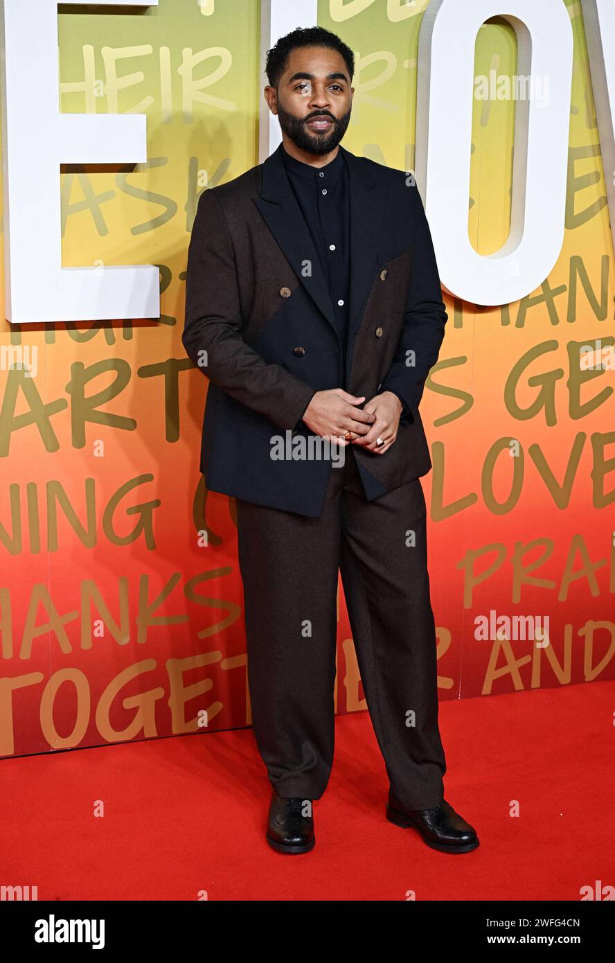 Londres, Royaume-Uni. 30 janvier 2024. Anthony Welsh à Bob Marley : One Love UK Premiere, Londres, Royaume-Uni, le 30 janvier 2024. Photo Stuart Hardy/ABACAPRESS.COM crédit : Abaca Press/Alamy Live News Banque D'Images