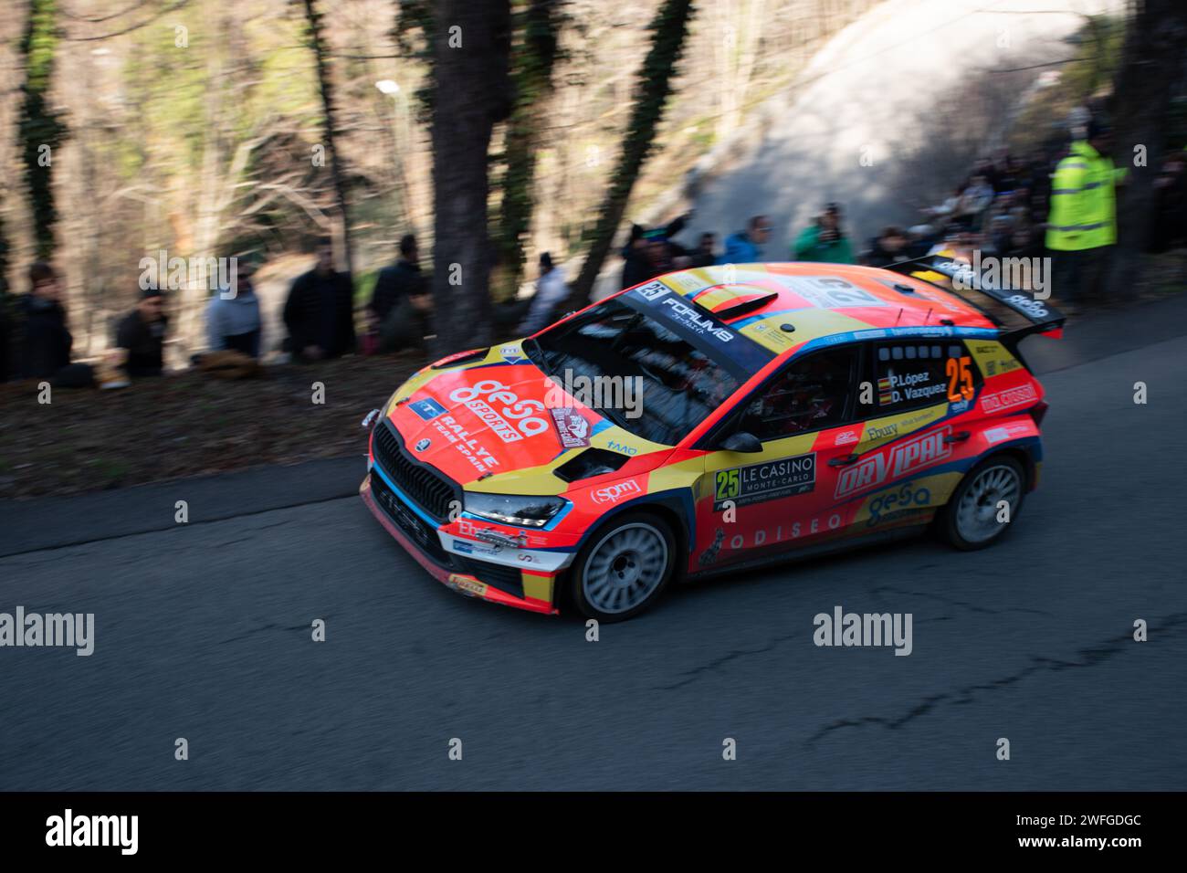 WRC 2024 Monte-Carlo Power Stage Banque D'Images