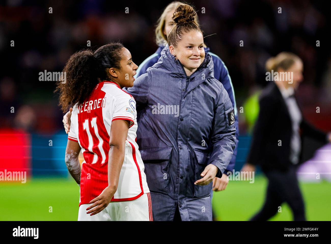 AMSTERDAM, PAYS-BAS - JANVIER 30 : lors du match Groupe C - UEFA Women's Champions League 2023/24 de l'AFC Ajax et DE L'AS Roma au Johan Cruijff Arena Banque D'Images