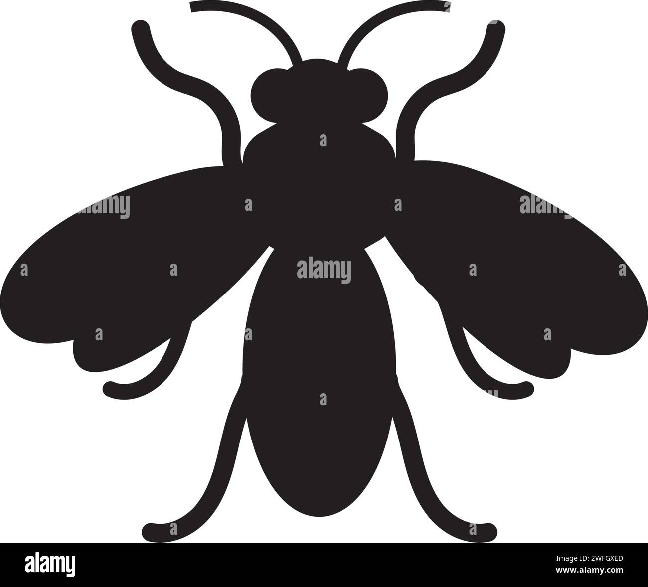 Bee Icon Vector Illustration design modèle de logo Illustration de Vecteur