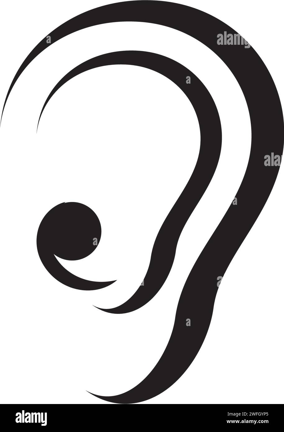 Hearing Vector Illustration Design modèle de logo Illustration de Vecteur