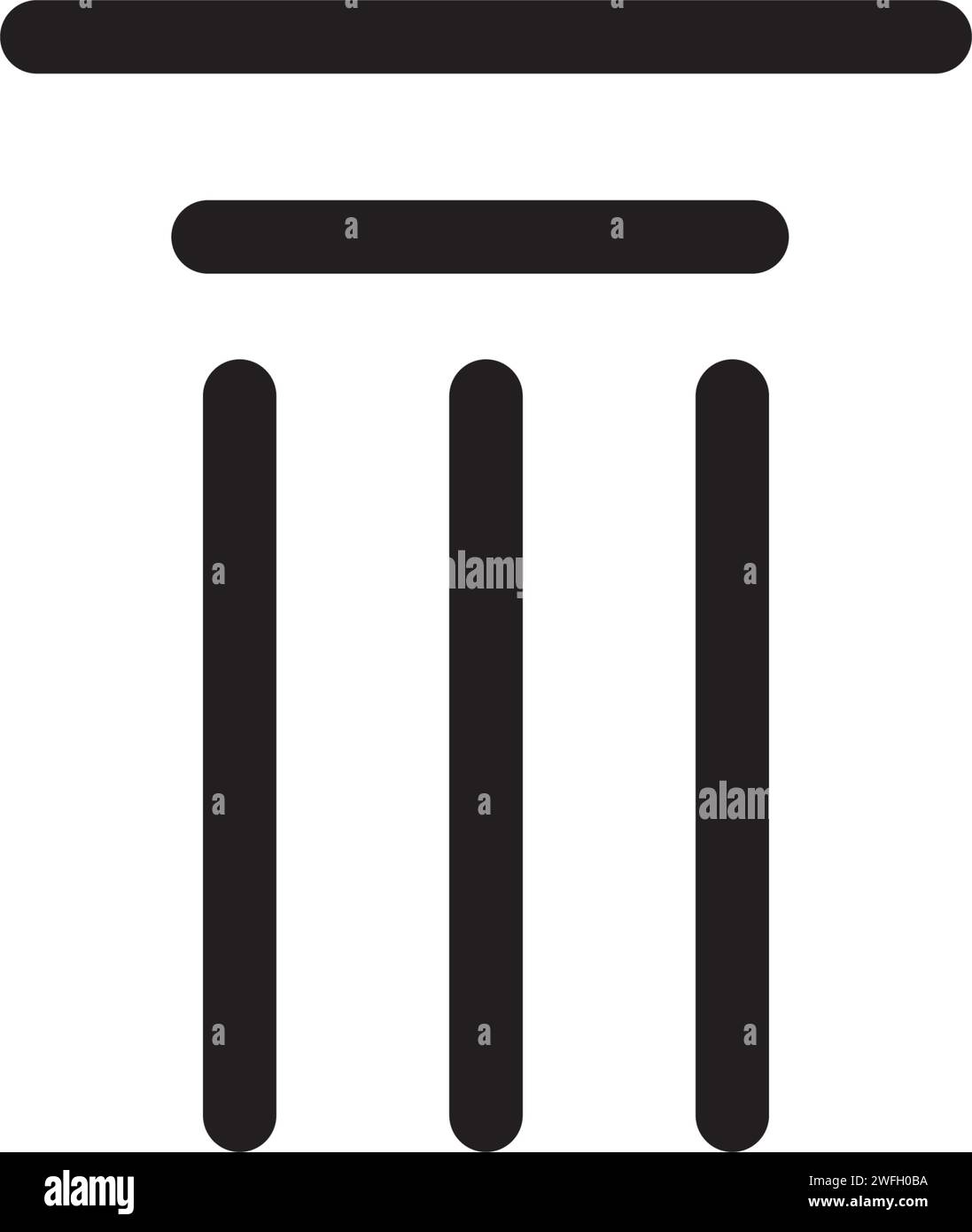 L'icône de la colonne Modèle Logo vector illustration design Illustration de Vecteur