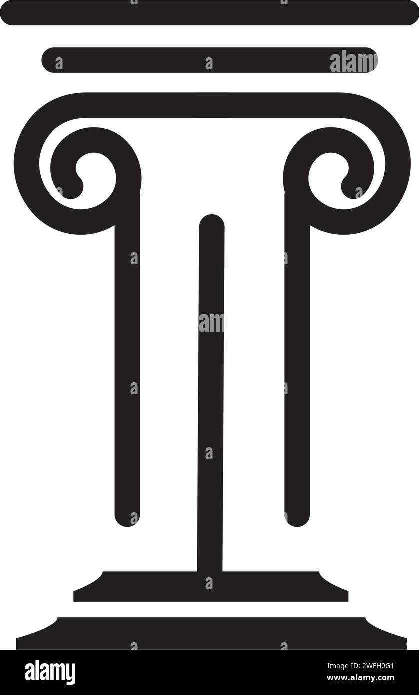 L'icône de la colonne Modèle Logo vector illustration design Illustration de Vecteur