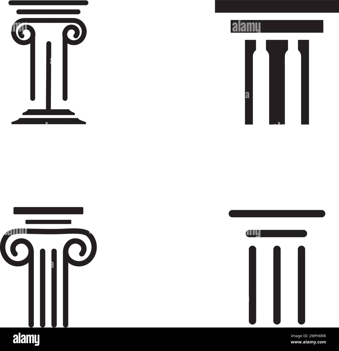 L'icône de la colonne Modèle Logo vector illustration design Illustration de Vecteur