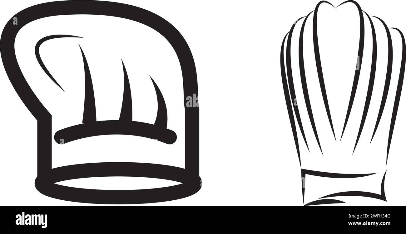 Chef hat modèle logo vector illustration Illustration de Vecteur