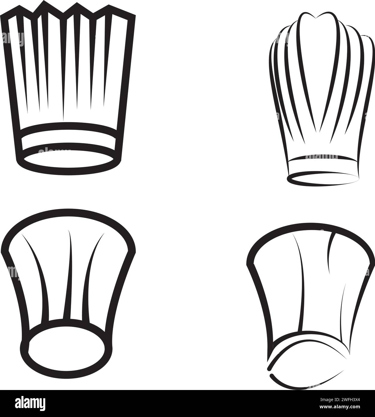 Chef hat modèle logo vector illustration Illustration de Vecteur