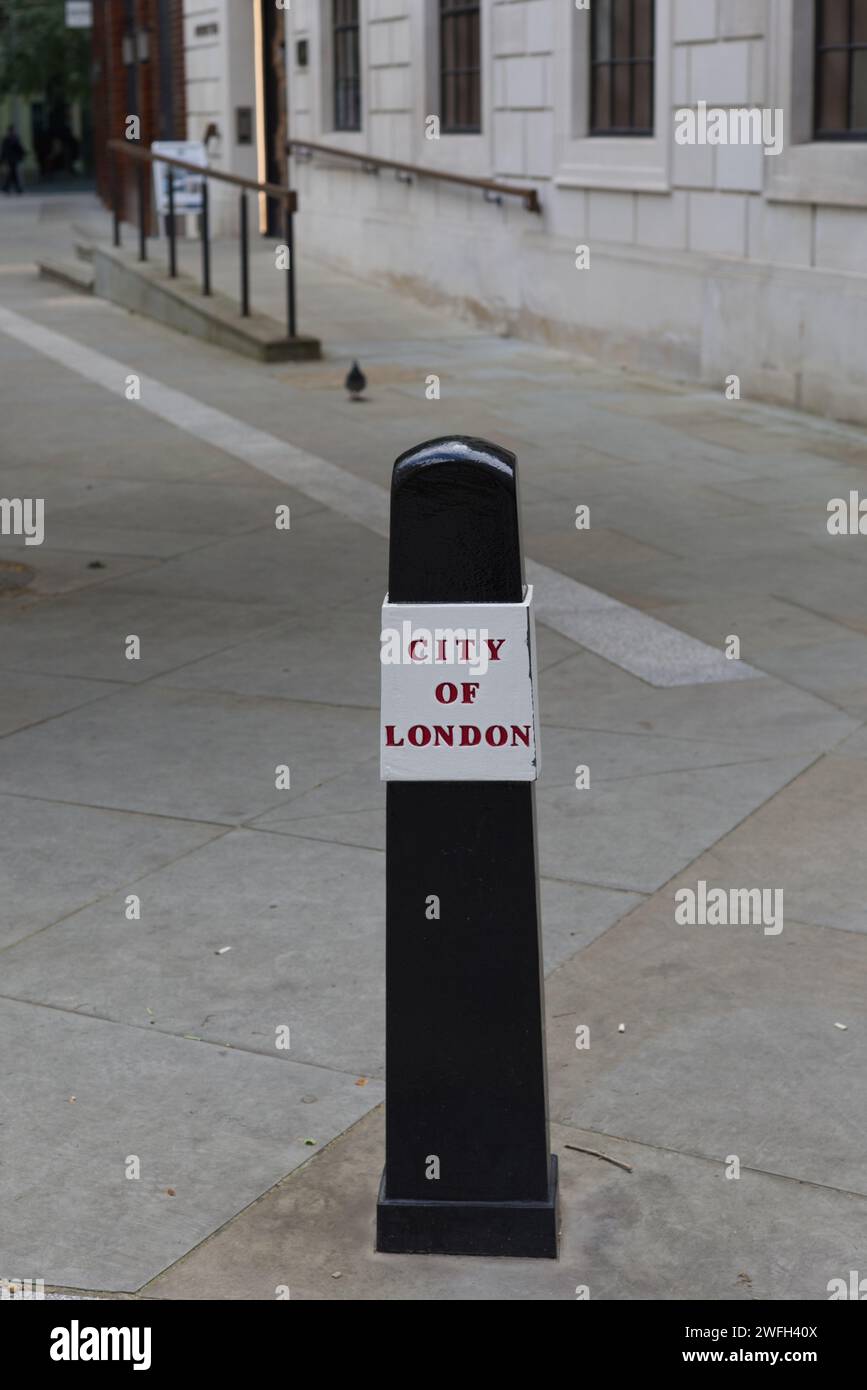 Ville de Londres, post Banque D'Images