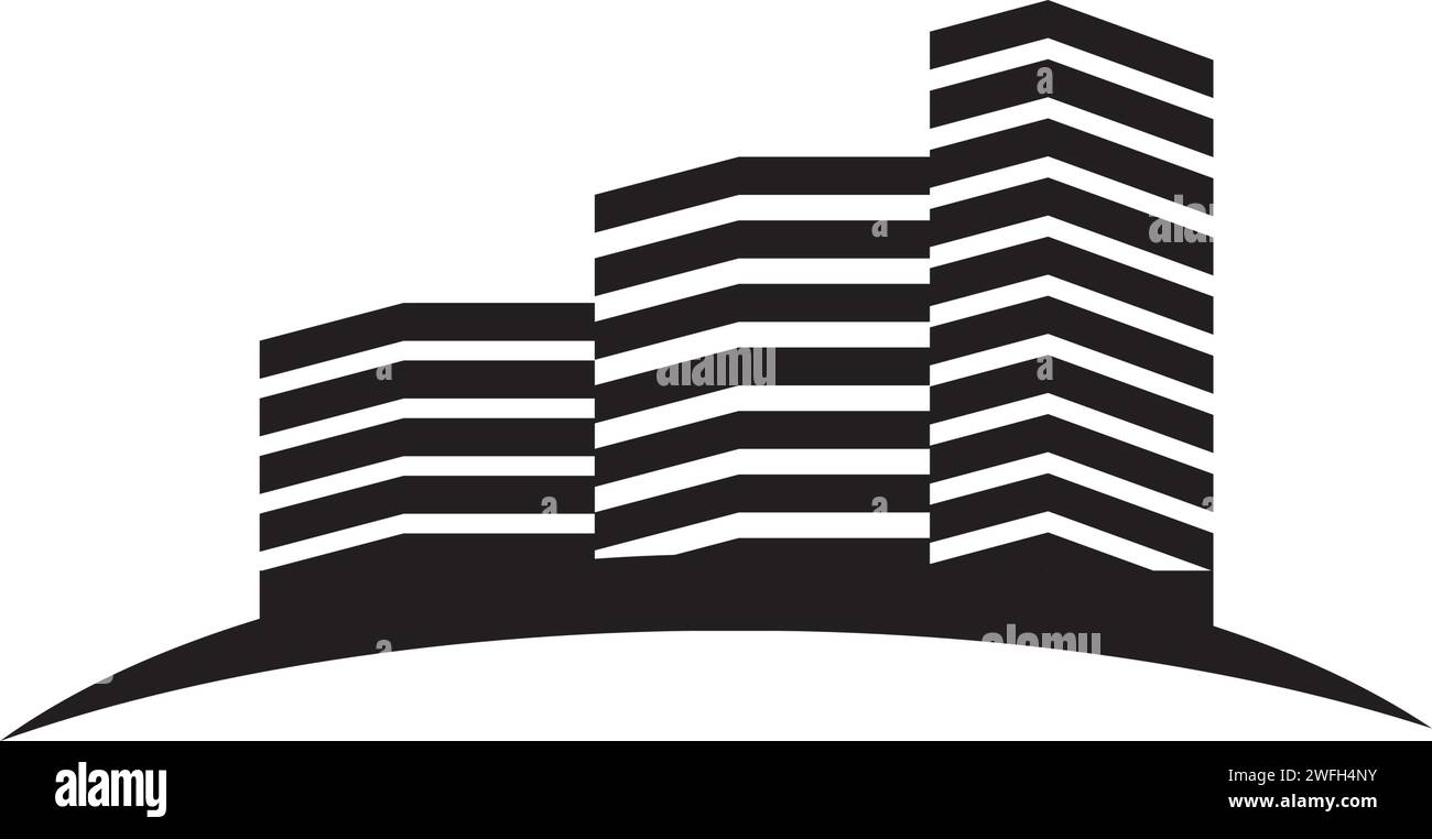 Immobilier , Immobilier Logo design Illustration de Vecteur