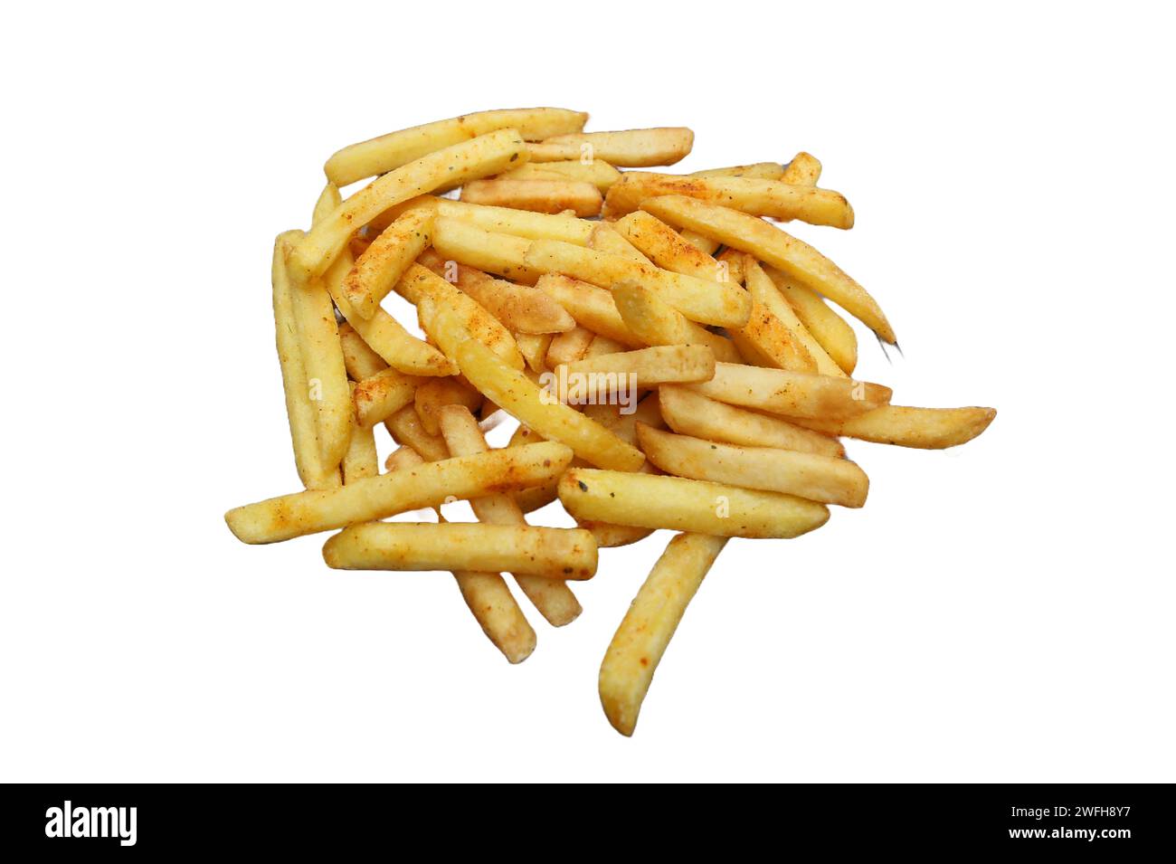 Frites isolé sur fond blanc Banque D'Images