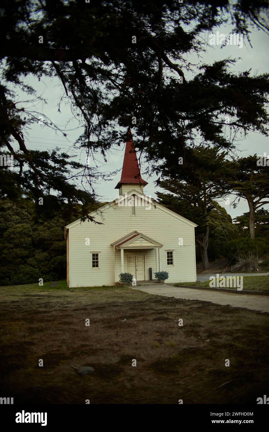 Petite église à San Francisco Banque D'Images