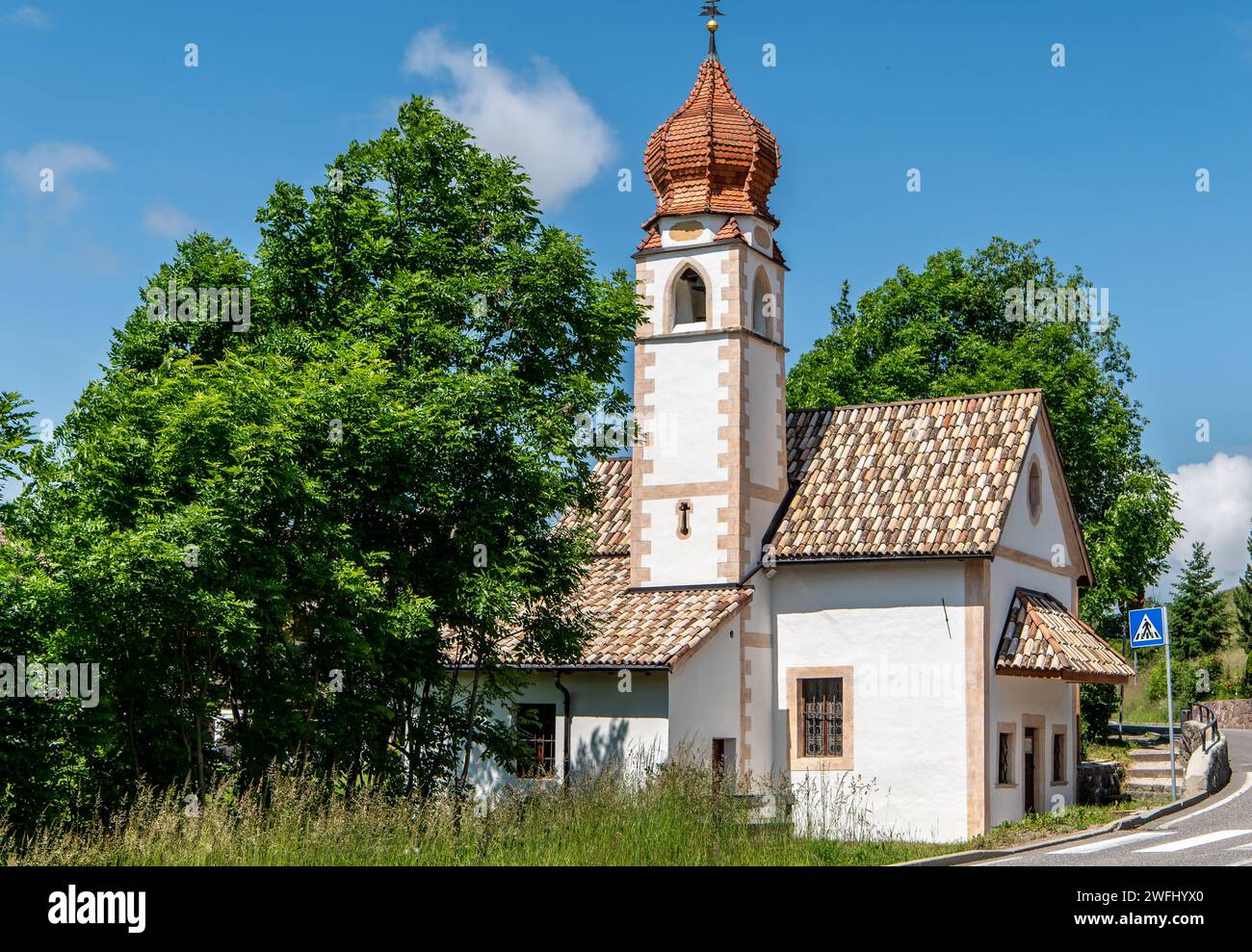 Église Saint Joseph, Costalovara, plateau de Renon (Ritten), Bolzano Bolzano province, Tyrol du Sud, Trentin-Haut-Adige, Italie du Nord, Europe, Juni 13, Banque D'Images