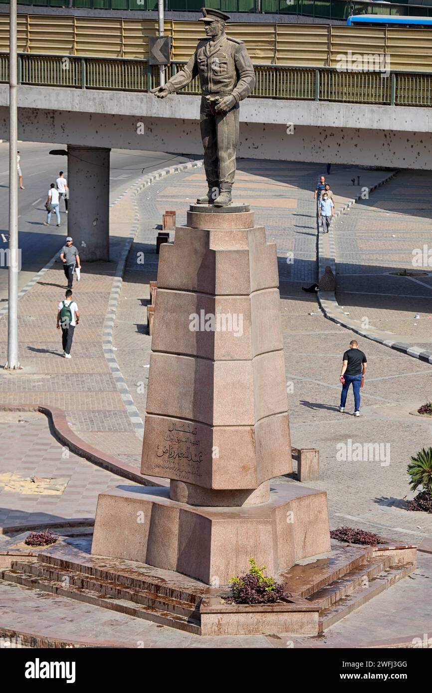 Abdel Moneim Riad Statue, le Caire, Égypte Banque D'Images