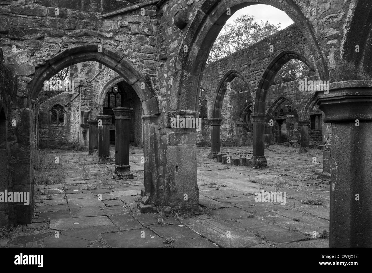 Ruines de l'église St Thomas A Becket, Heptonstall Banque D'Images