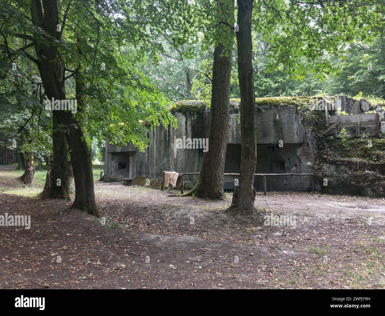 Blockhaus d'infanterie, forteresse Mo-S 11 U Posedu en béton construit pendant la Seconde Guerre mondiale en République tchèque près de Silherovice Banque D'Images