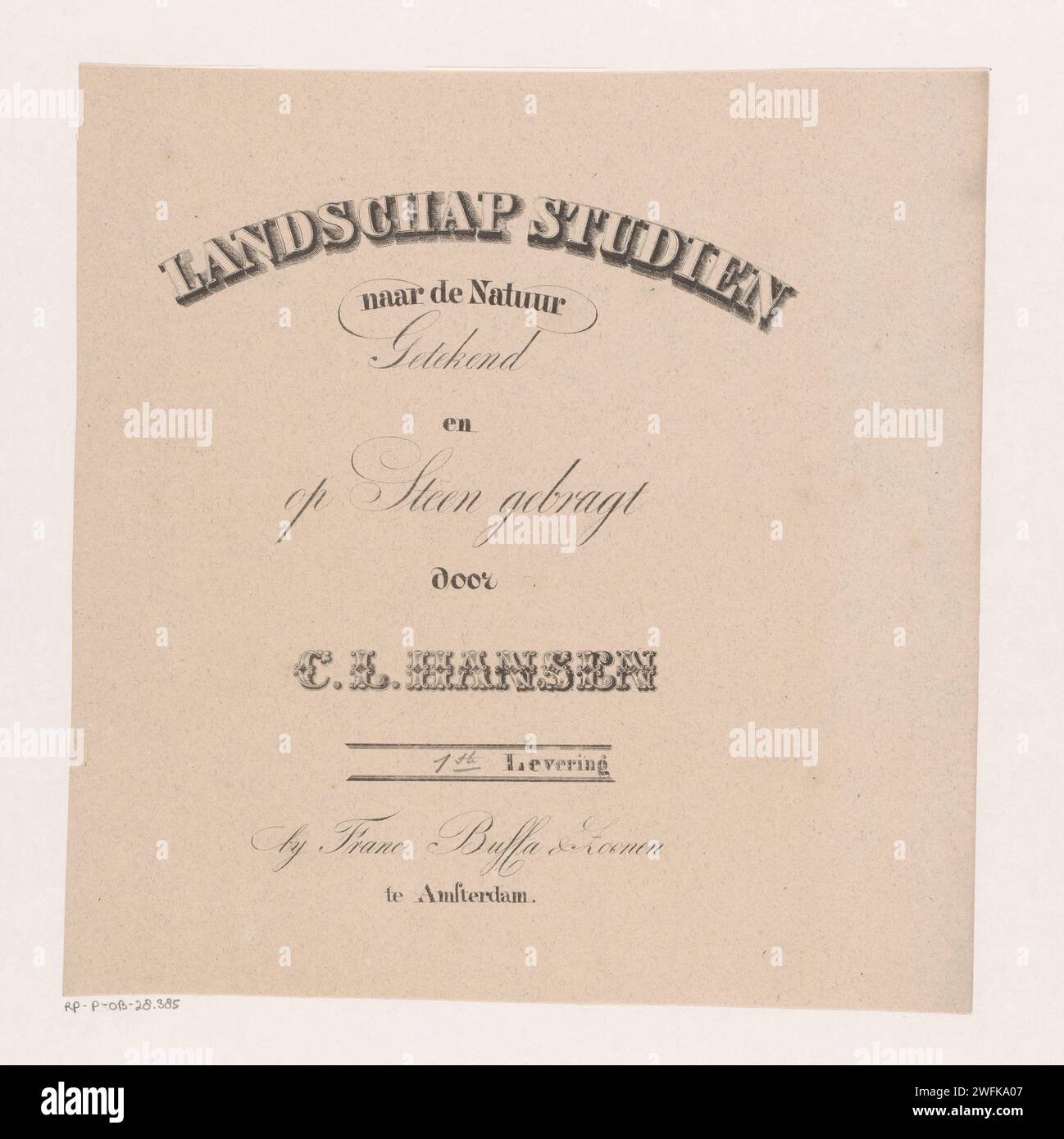 Couverture pour : Paysage Studien to nature signé et porté à la pierre par C.L. Hansen, Carel Lodewijk Hansen, 1809 - 1840 imprimeur : Netherlandsprinter : Amsterdampublisher : Amsterdam paper Banque D'Images