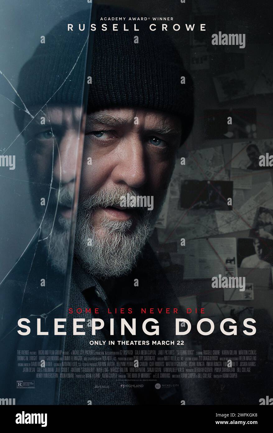 Affiche du film Sleeping Dogs Russell Crowe Banque D'Images