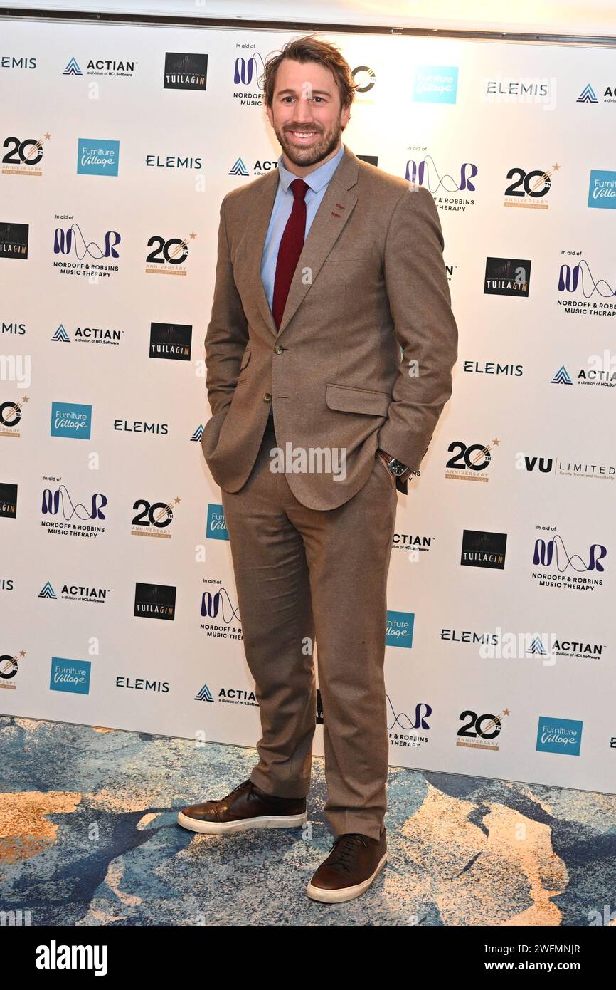 Londres, Royaume-Uni. 31 janvier 2024. Chris Robshaw assiste au Nordoff and Robbins Legends of Rugby Dinner 2024 au Grosvenor House Hotel Londres, Royaume-Uni. Crédit : Voir Li/Picture Capital/Alamy Live News Banque D'Images