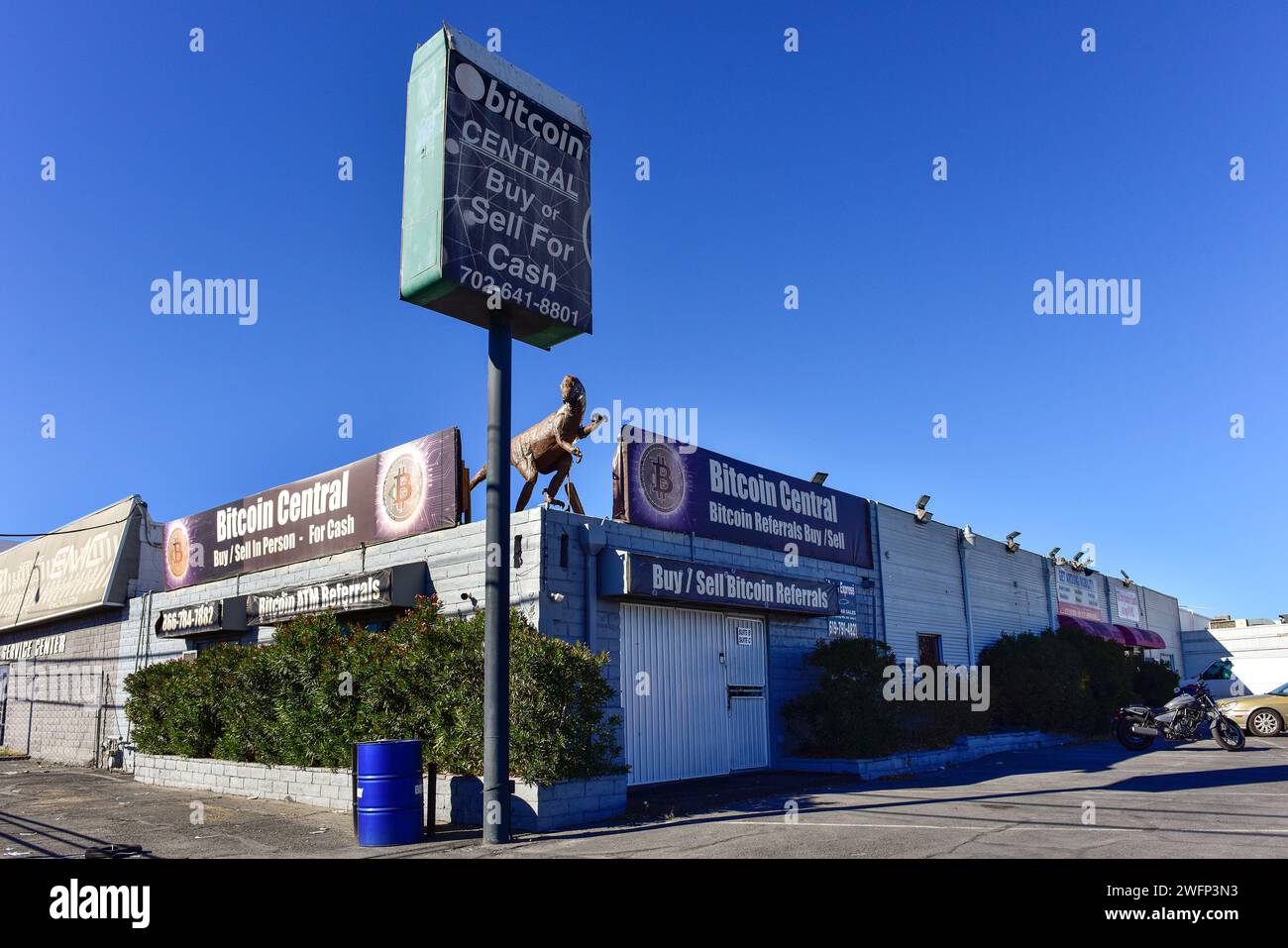 Bit coin Central une entreprise de vente au détail à Las Vegas, Nevada Banque D'Images