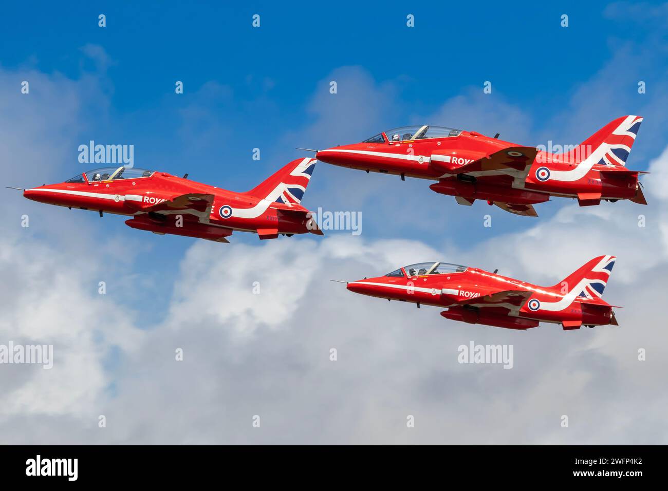 Red Arrow Display Team, RAF Fairford Banque D'Images