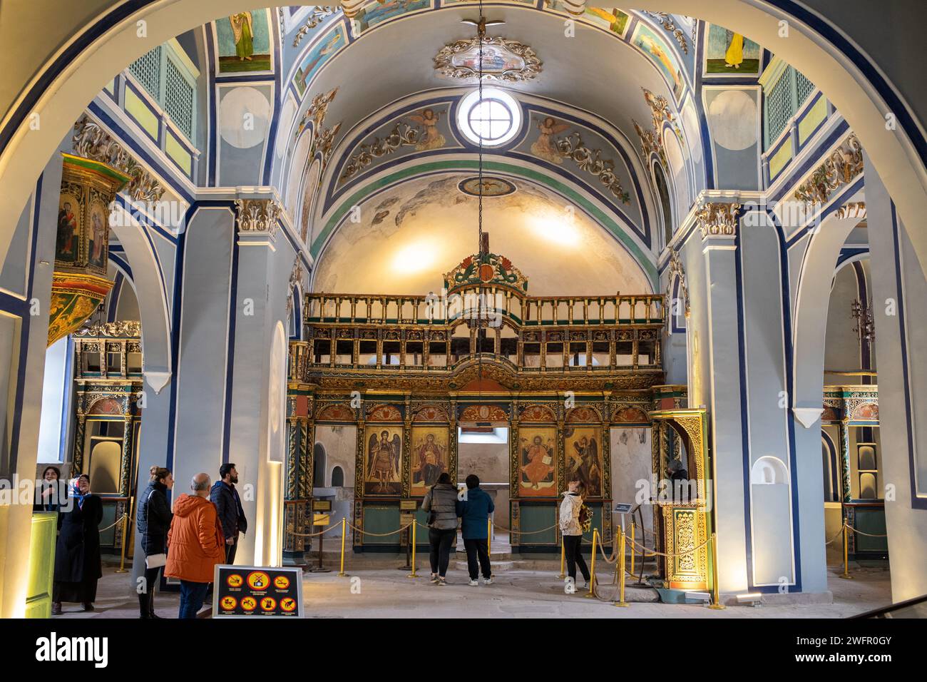 Konya-Turquie - 01-20-2024:vue historique de l'église Hagia Elenia.Sille est une ville célèbre pour ses vieilles maisons en pierre Banque D'Images