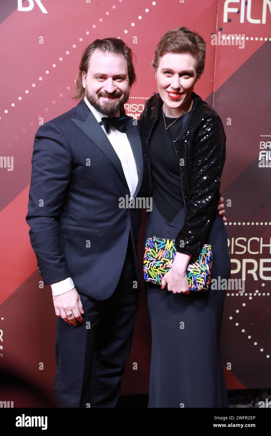 Daniel Christensen, Isabel Berghout, Roter Teppich,tapis rouge,Bayerischer Filmpreis 2023 am 19.09.2024 im Prinzregententheater in Muenchen Banque D'Images