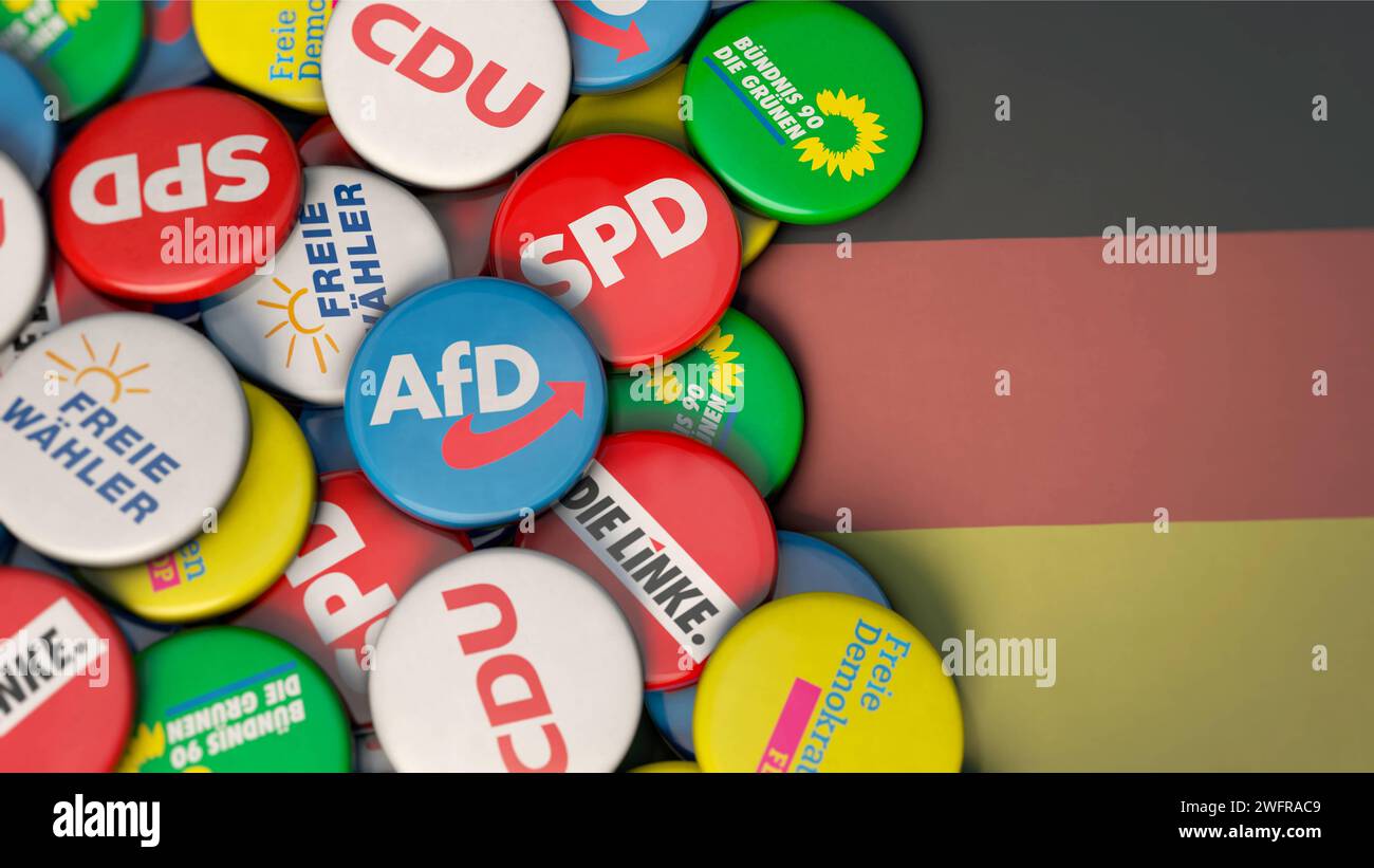 Parteien zur Wahl in Deutschland Symbolbild zum Thema Wahlen, Parteien, Bundestagswahlen, Landtagswahlen usw. In Deutschland *** partis pour les élections en Allemagne image symbolique sur le sujet des élections, des partis, des élections fédérales, des élections d'état, etc. En Allemagne Banque D'Images