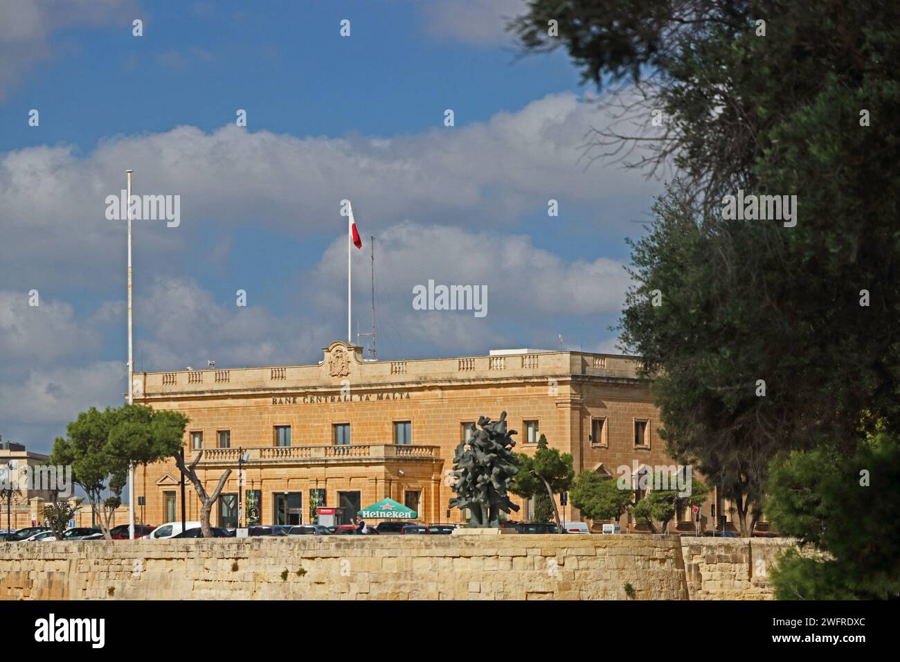 Bâtiment de la Banque centrale de Malte, Valette Banque D'Images