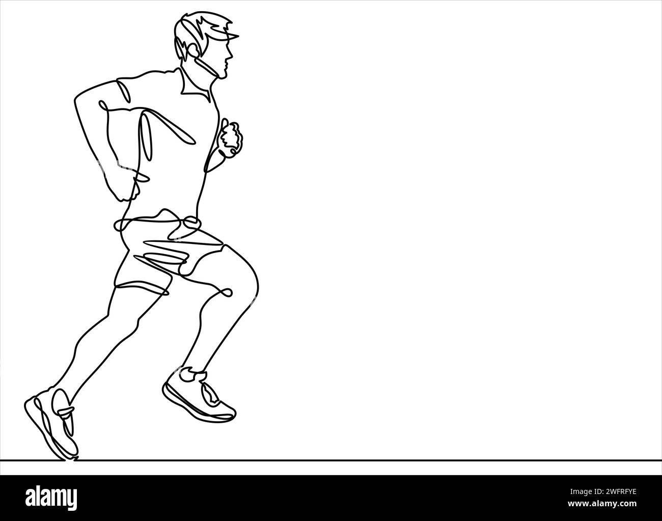 Homme courant, illustration isolée. Sport, athlète, course, décathlon Illustration de Vecteur