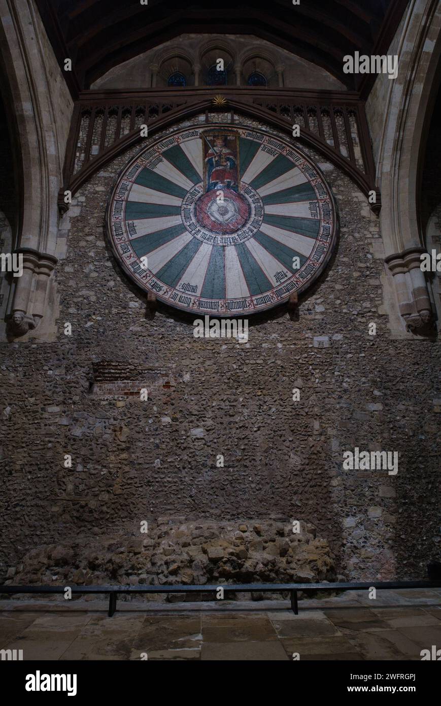 Le Grand Hall de Winchester abritant la Table ronde du roi Arthur Banque D'Images