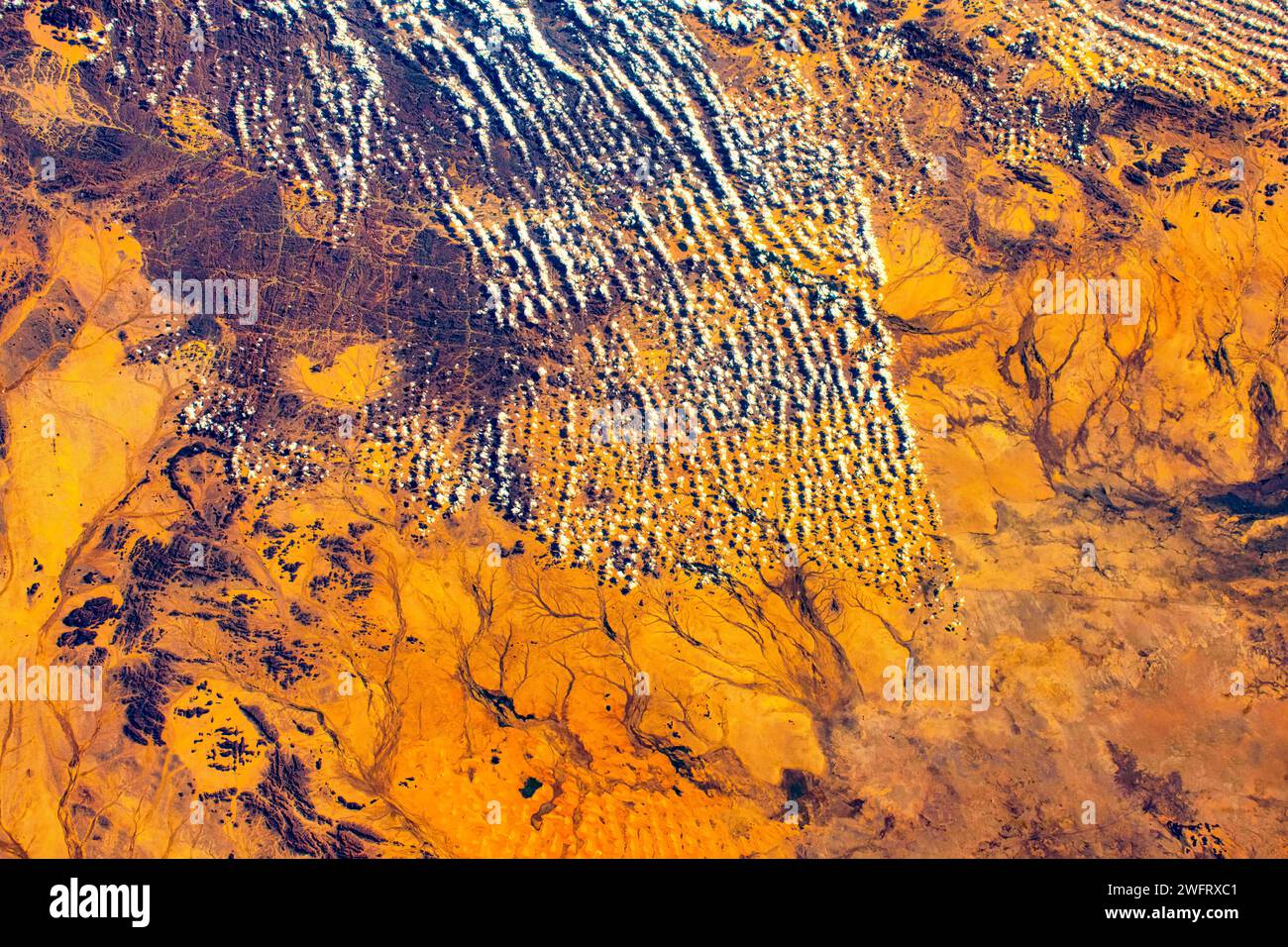 Soudan. Amélioration numérique d'une image de la NASA. Banque D'Images