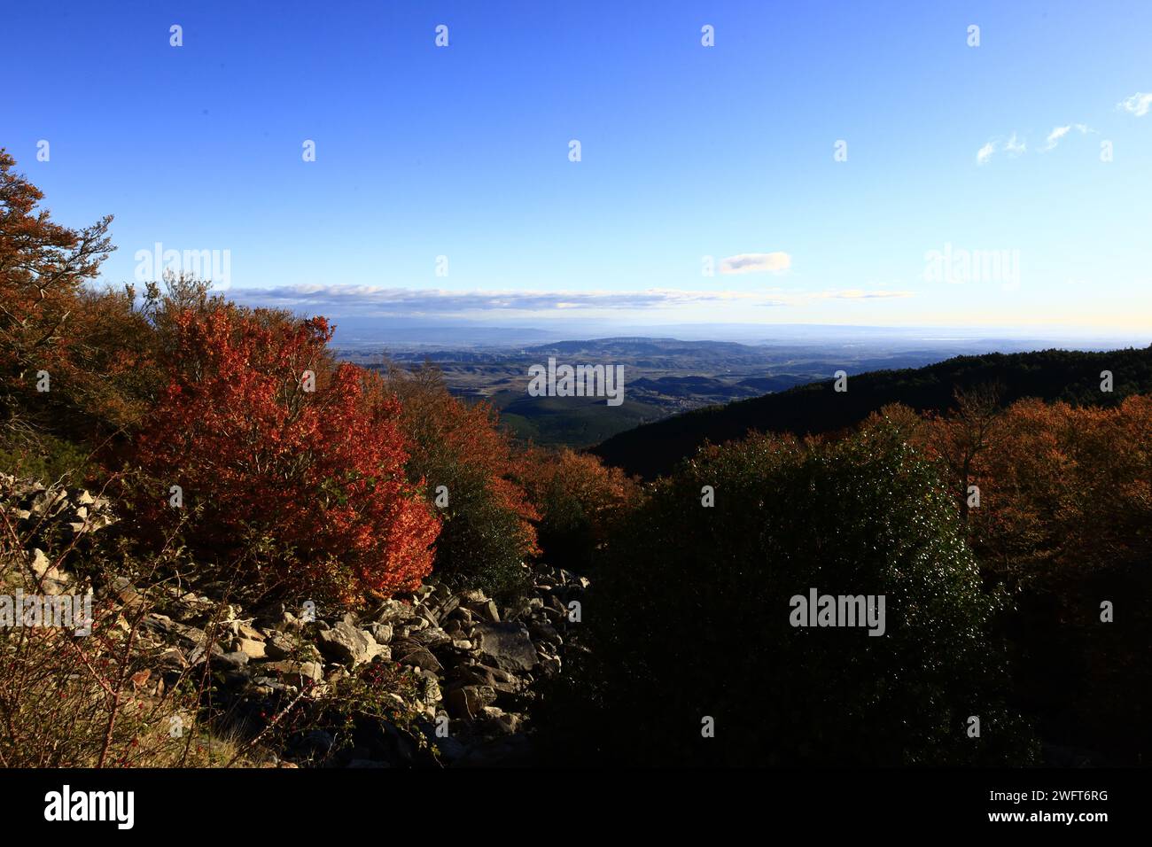 Le parc naturel de Moncayo est de 11 000 hectares situé entre la province de Saragosse et la province de Soria en Espagne Banque D'Images