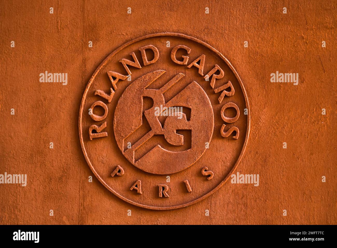 Logo du tournoi de tennis Roland-Garros *** Légende locale *** Banque D'Images