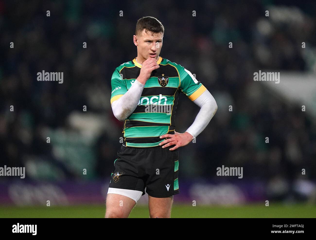 Photo de dossier datée du 12-01-2024 de Fraser Dingwall, à qui l'Angleterre a fait ses débuts pour l'ouverture des six Nations Guinness samedi contre l'Italie à Rome. Date de parution : jeudi 1 février 2024. Banque D'Images