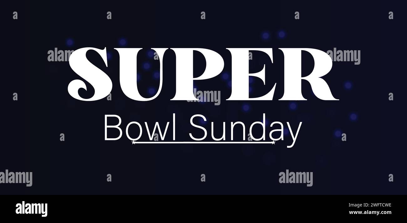 Illustration de texte Super Bowl Sunday Illustration de Vecteur