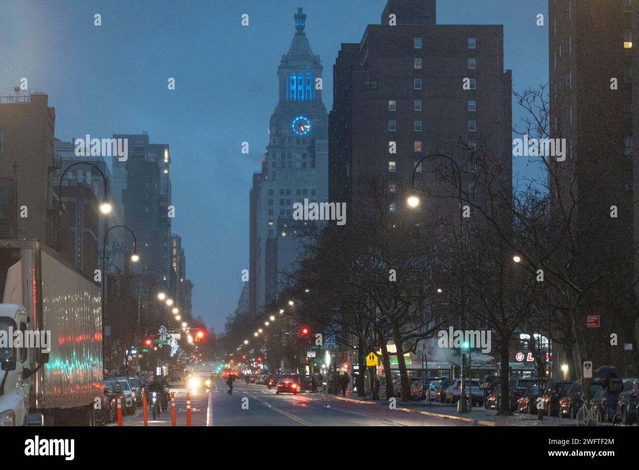 Scènes hivernales de New York. Date de la photo : Dimanche 28 janvier 2024. Photo : Richard Gray/Alamy Banque D'Images