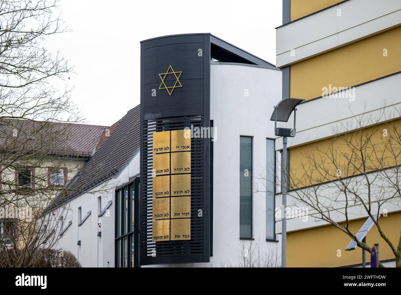 , Gesellschaft, Deutschland, Rheinland-Pfalz, Speyer, St. Guido Stifts Platz, 01.02.2024, Die Synagoge beige-Shalom der juedischen Kultusgemeinde von Banque D'Images