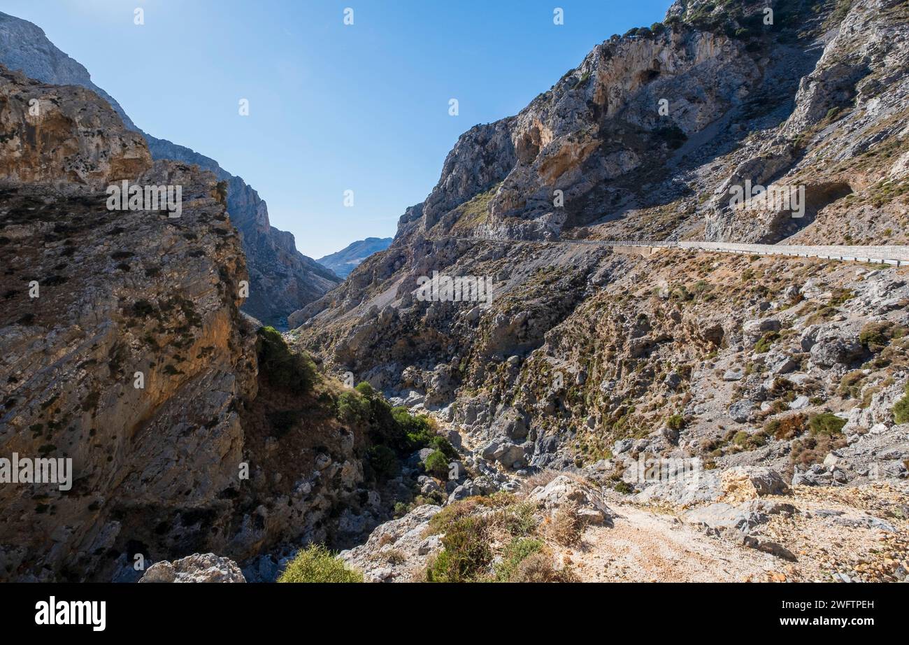 Canyon de Kourtaliotiko, Crète, Grèce Banque D'Images
