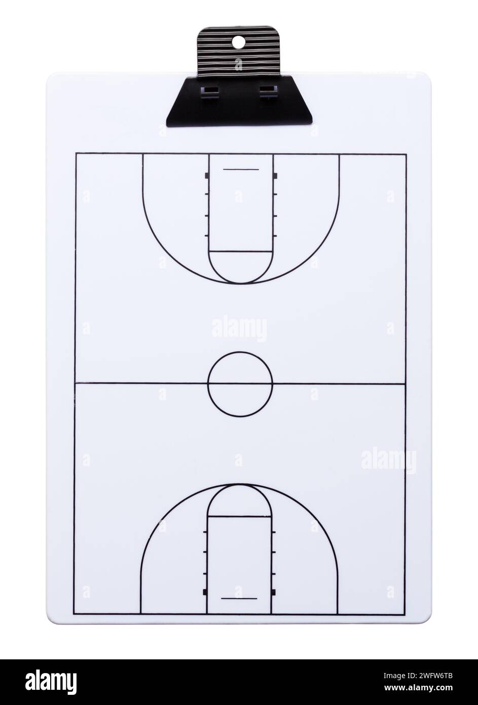 Découpe du presse-papiers de basket-ball en plastique. Banque D'Images