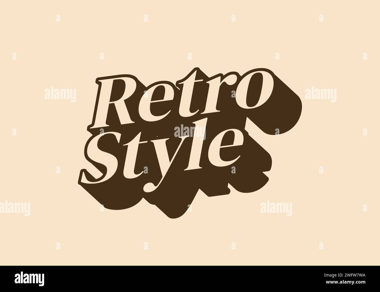 Style rétro. Conception d'effet de texte dans le style vintage et les couleurs Illustration de Vecteur
