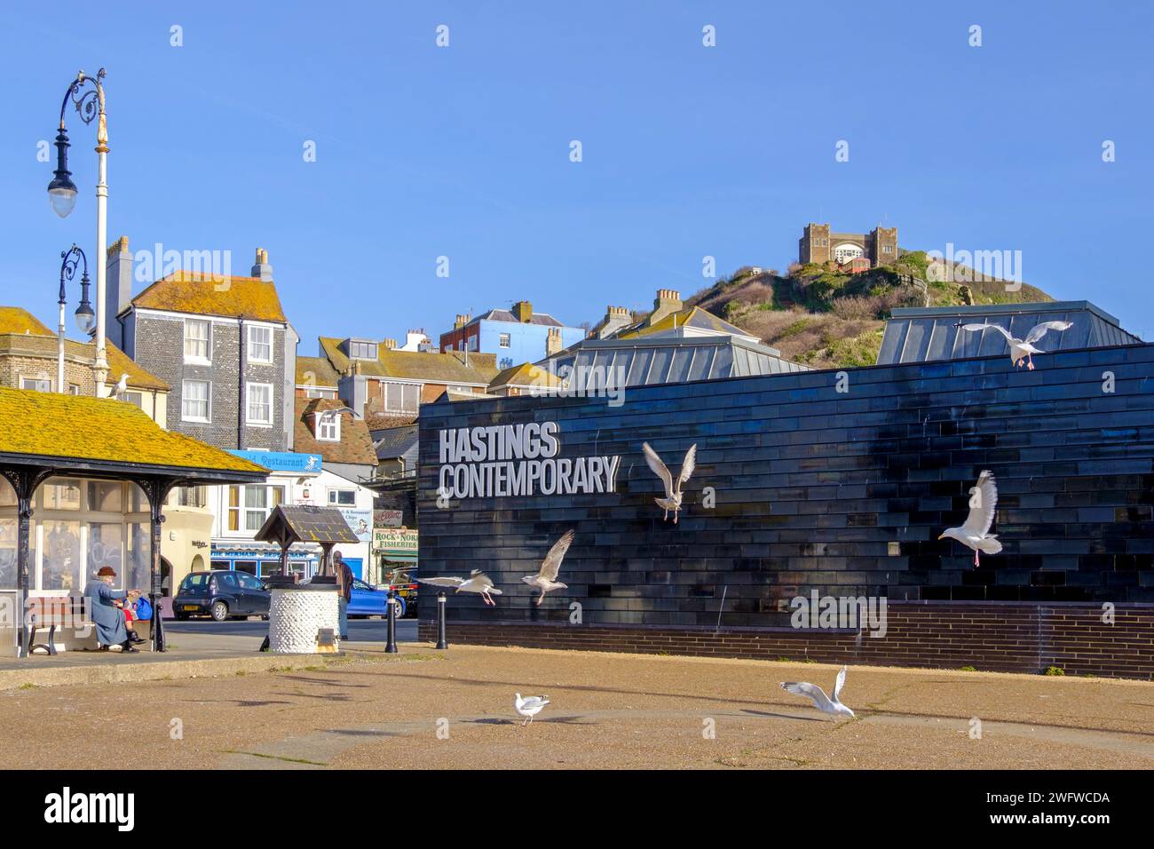 Hastings Contemporary Art Gallery, Rock-a-Nore, East Sussex, Royaume-Uni Banque D'Images