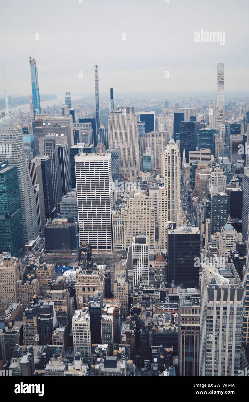 Skyline of New York City, États-Unis, le 18 février 2020 Banque D'Images