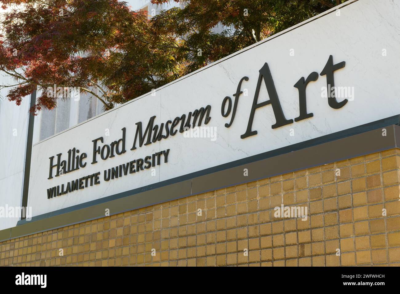 Salem, OR, États-Unis - 11 juin 2023 ; signe pour le musée d'art Hallie Ford à l'Université Willamette à Salem Banque D'Images